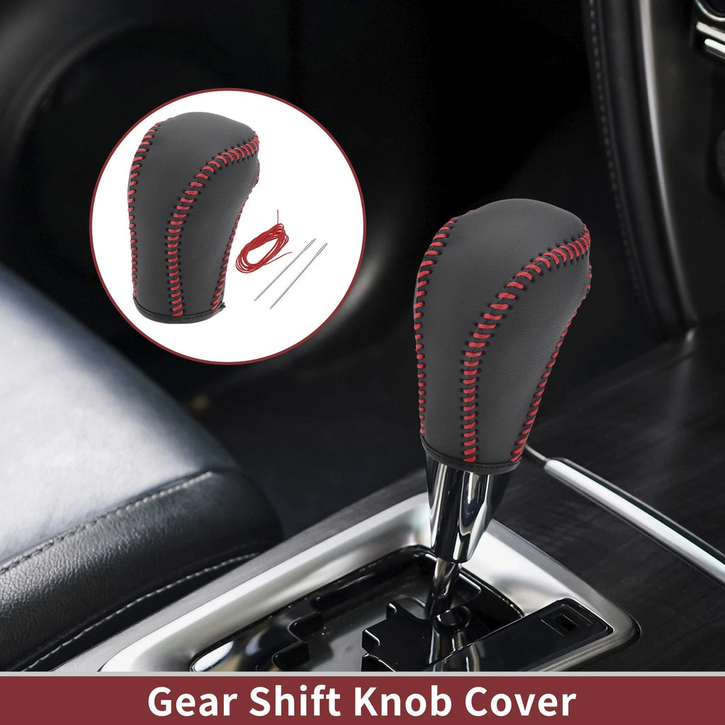 1 Pc Gear Shift Knob Cover for Mazda CX-5 (2013–2014) Black Red