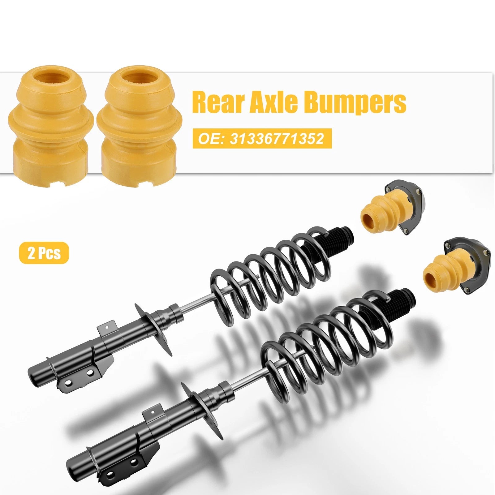 2X Jounce Bumper Axle Bumpers No. 31336771352 for BMW 325i Sedan (2006–2013)