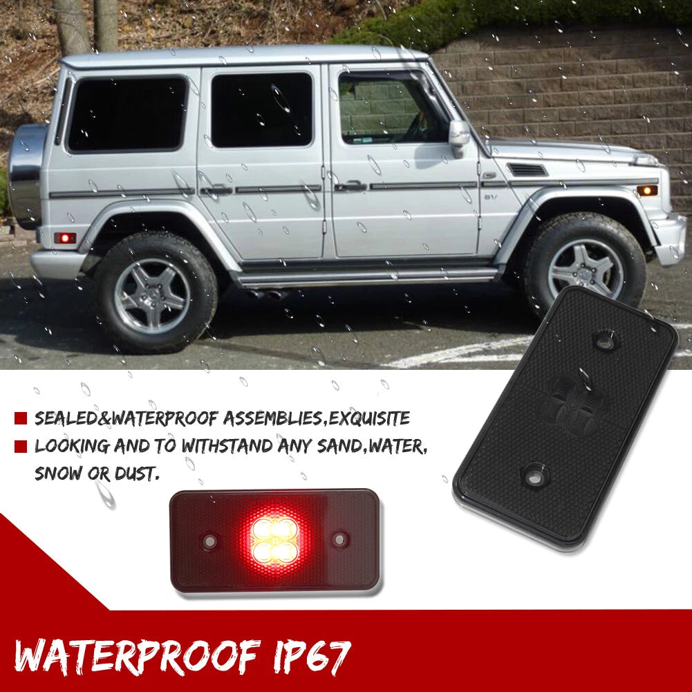 Smoked Red LED Rear Side Marker Lights for Benz G-Class (2002–2014)