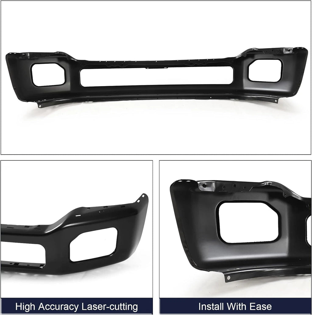 Black Steel Front Bumper for Ford F-250 F-350 F-450 Super Duty (2011–2016)