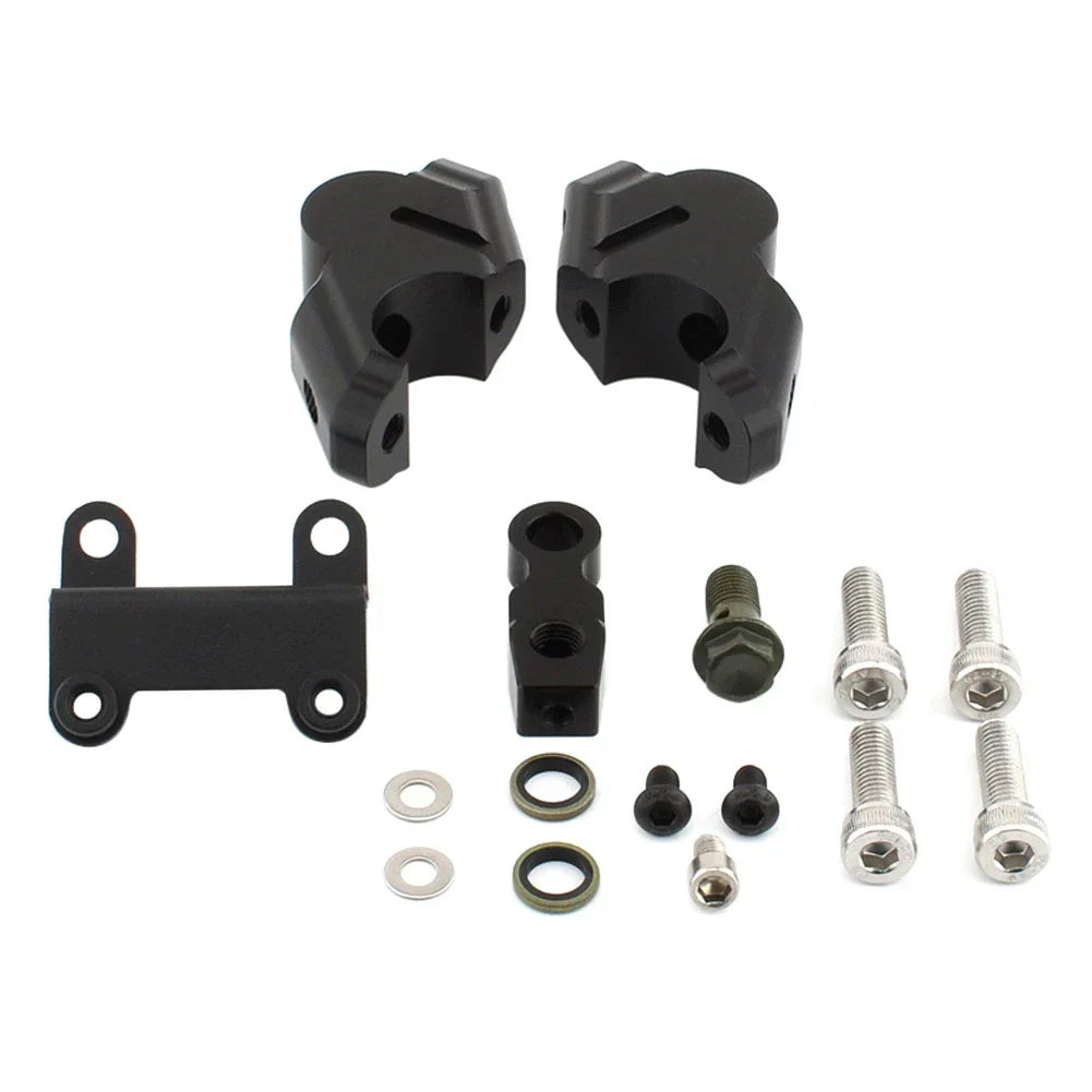 Handlebar Risers w/ Brake Hose Extension for Yamaha MT-07 (2014-2023)