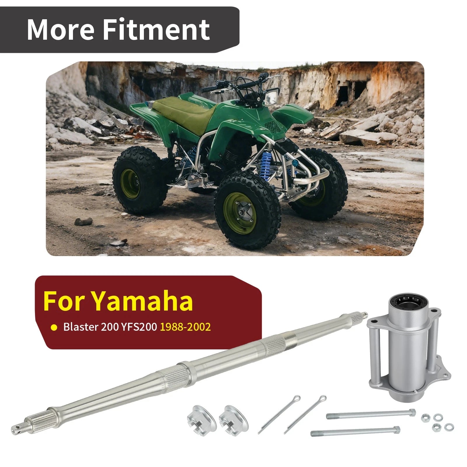 Rear Axle Shaft & Housing Carrier Hub Bolts for Yamaha Blaster (1988–2002)