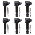 6X Ignition Coils & Spark Plugs for Honda Pilot Odyssey Acura Ridgeline (2009–2015)