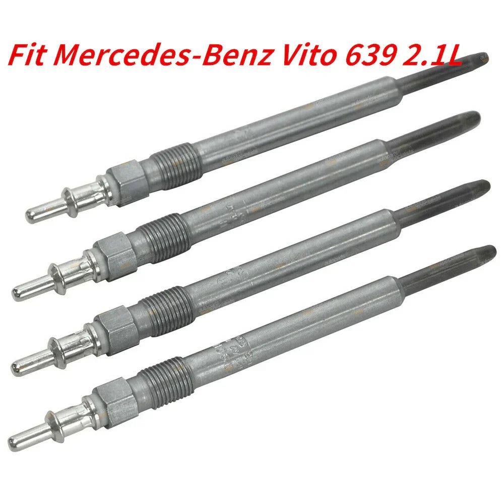 Set of 4 Glow Plugs for Mercedes-Benz Vito 639 2.1L Diesel (2004-2010)
