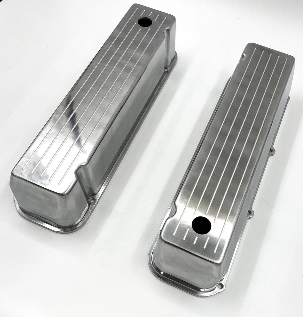 Polished Ball Milled Valve Covers for Big Block Ford BBF 429 460 (1968–1970)