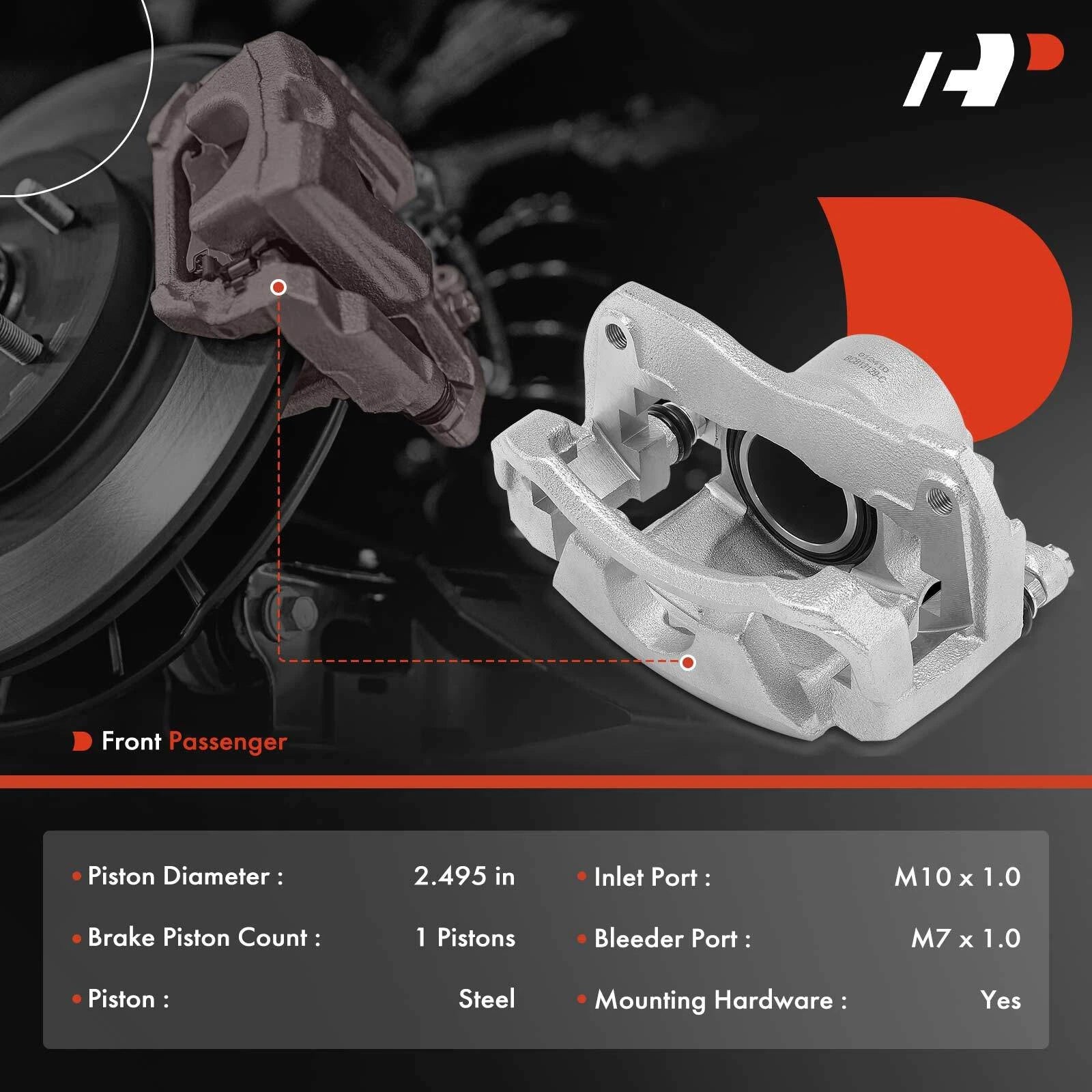 Front Right Brake Caliper w/ Bracket for Lexus ES350 ES300h (2013-2018)