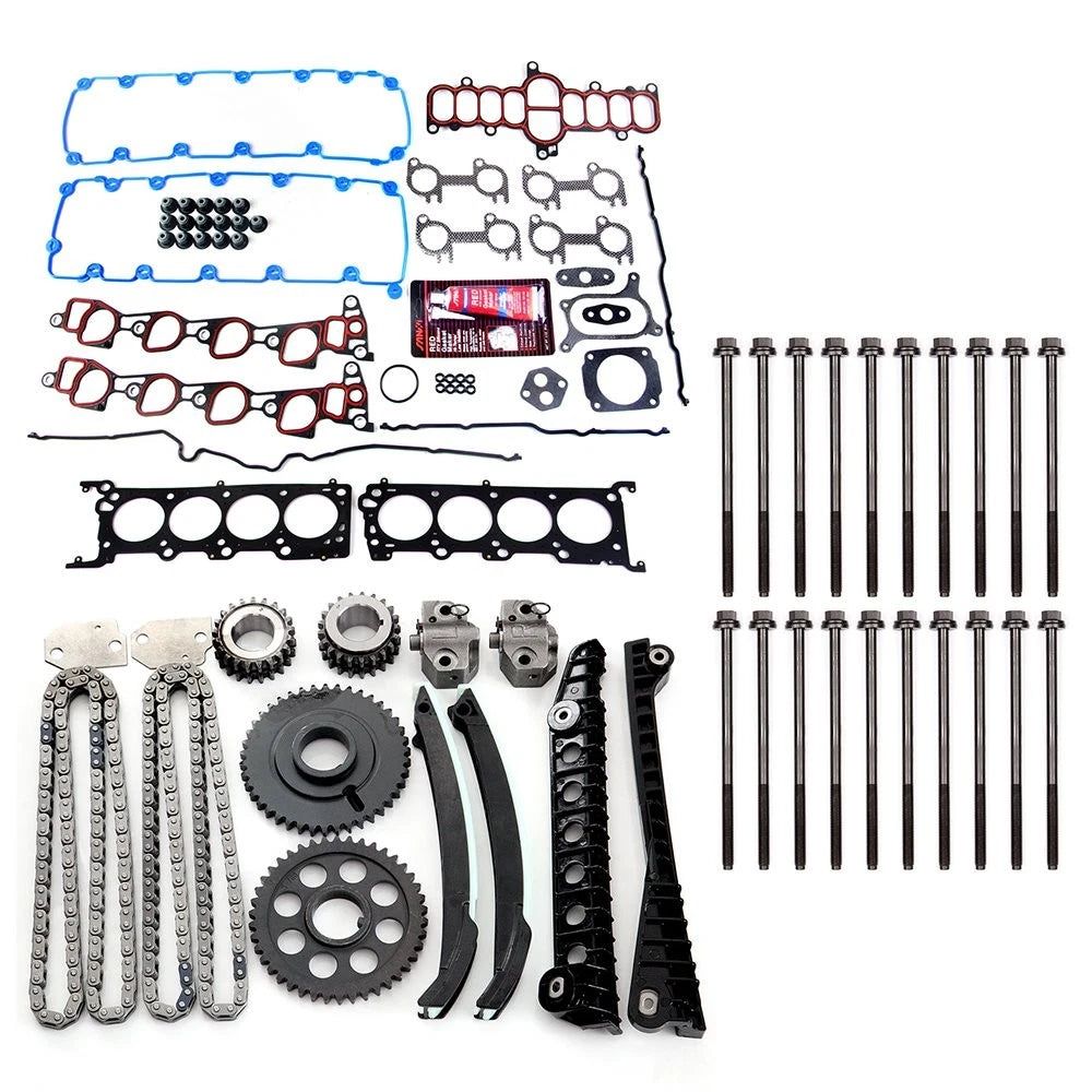 Head Gasket Set & Timing Chain Kit for Ford F-250 1998 5.4L V8 SOHC VIN L