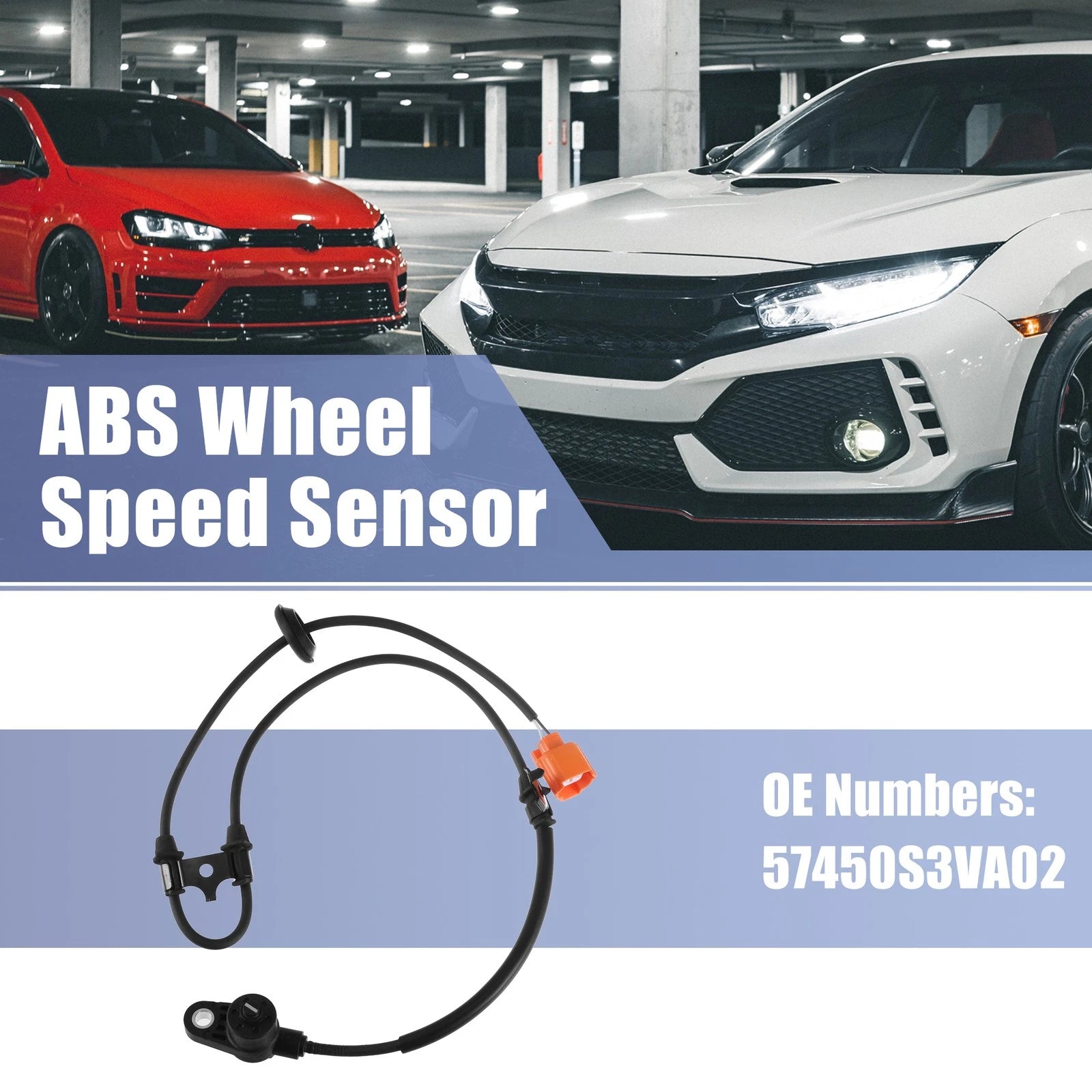 2X ABS Wheel Speed Sensor for Honda Pilot (57450-S3VA02) 