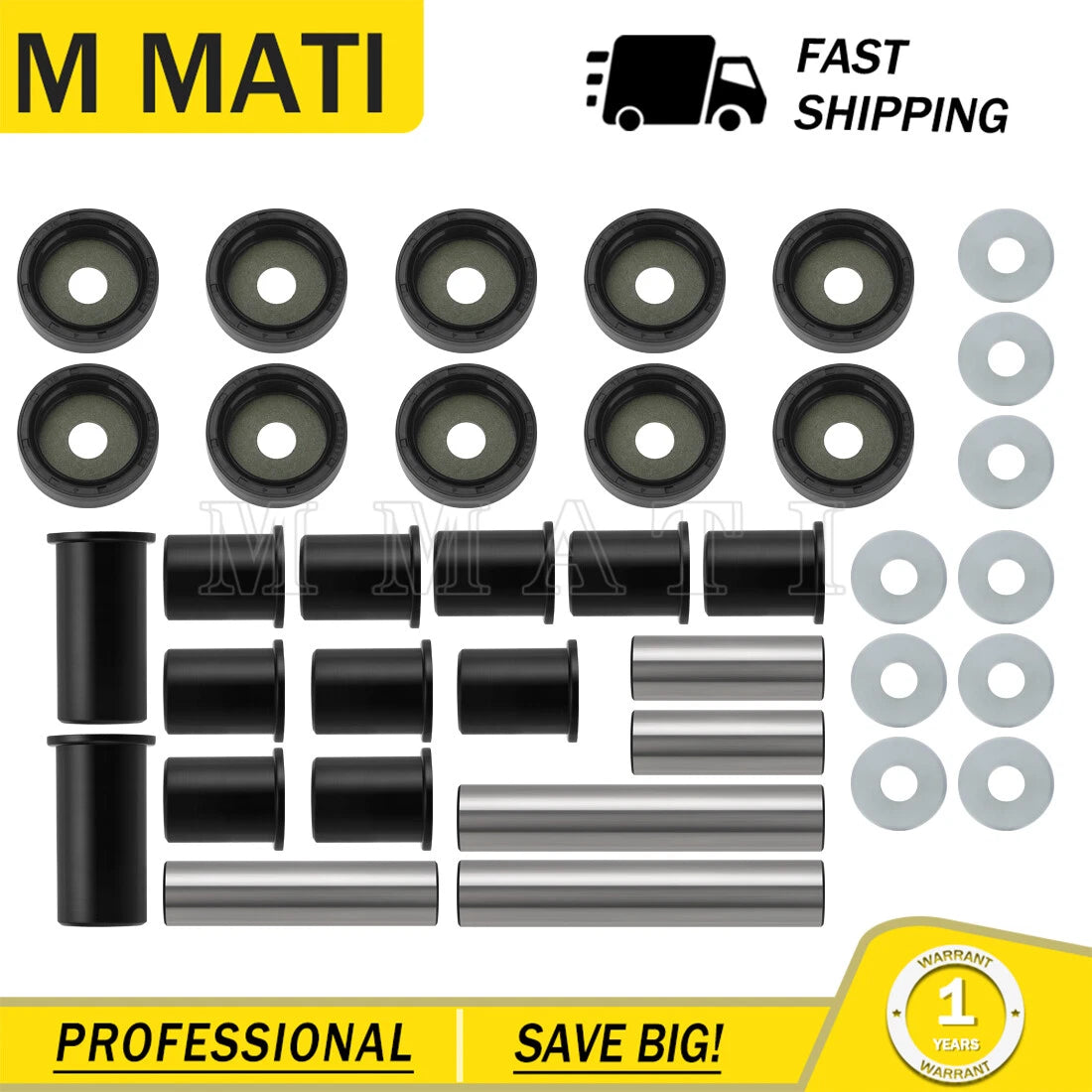 Rear A-Arm Bushing Spacer Rebuild Kit for Suzuki King Quad 700 (2005–2007)