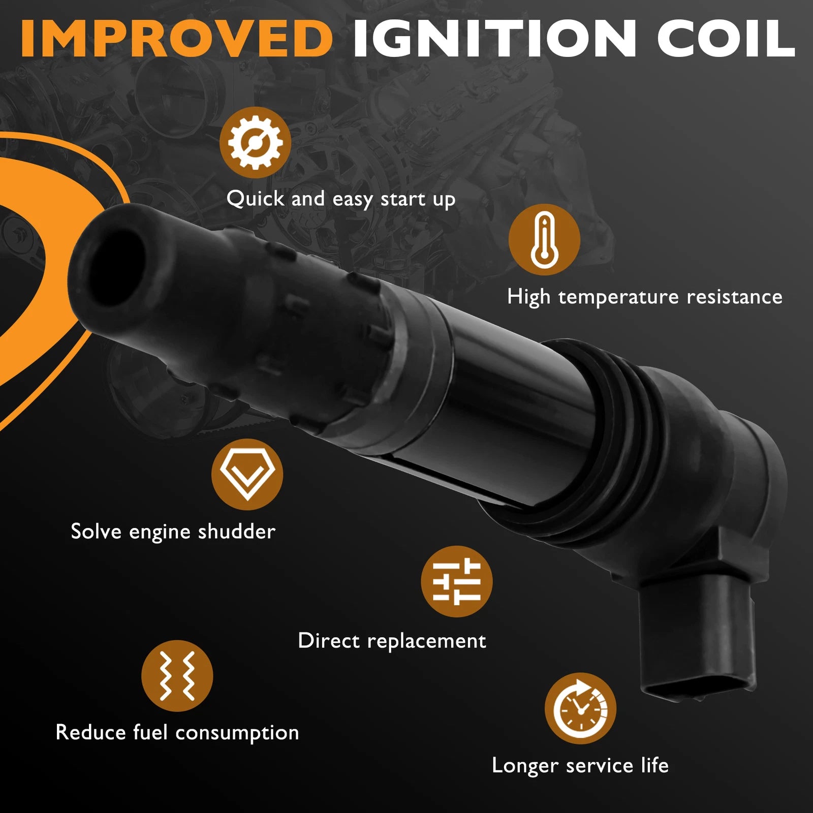 4X Ignition Coil Packs for Suzuki Hayabusa GSX1300R (1999–2012) 129700-4400