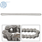 5 Feet #40 Roller Chain + 2 Connecting Links 0.5 Inch Pitch