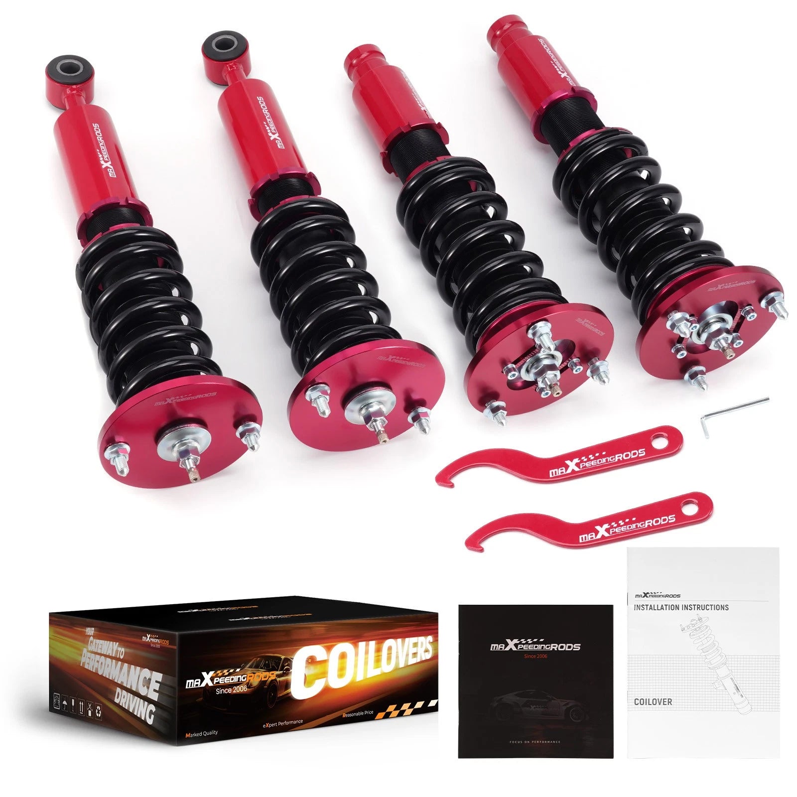 Set of 4 Coilover Suspension Shocks for Mitsubishi Eclipse GS RS (1995–1999)