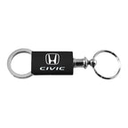 Black Anodized Aluminum Valet Keychain - Officially Licensed for Honda Civic