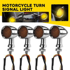 Bullet Amber Chrome LED Turn Signal Blinker for Harley