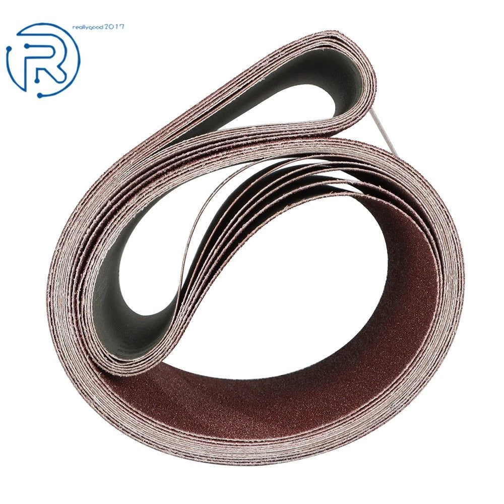 Set of 6 Sanding Belts for Belt Sander (6" × 48", 60-400 Grit)