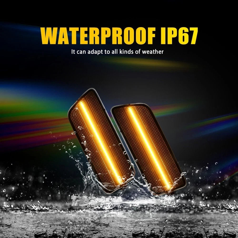 Sequential Smoke Amber Full LED Side Marker Light for VW MK6 Golf GTI (2010–2014)