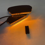 Chrome LED Mirror Block Off Base Plates for Suzuki GSX-R 1000 (2017–2021)