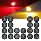 20X 3/4" LED Smoked Bullet Side Marker Lights for Truck Trailer (N/A)