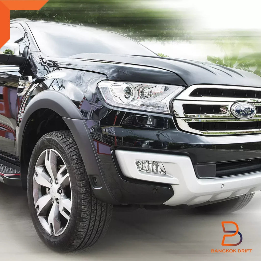 4" Matte Black Fender Flares for Ford Everest SUV (2015-2018)