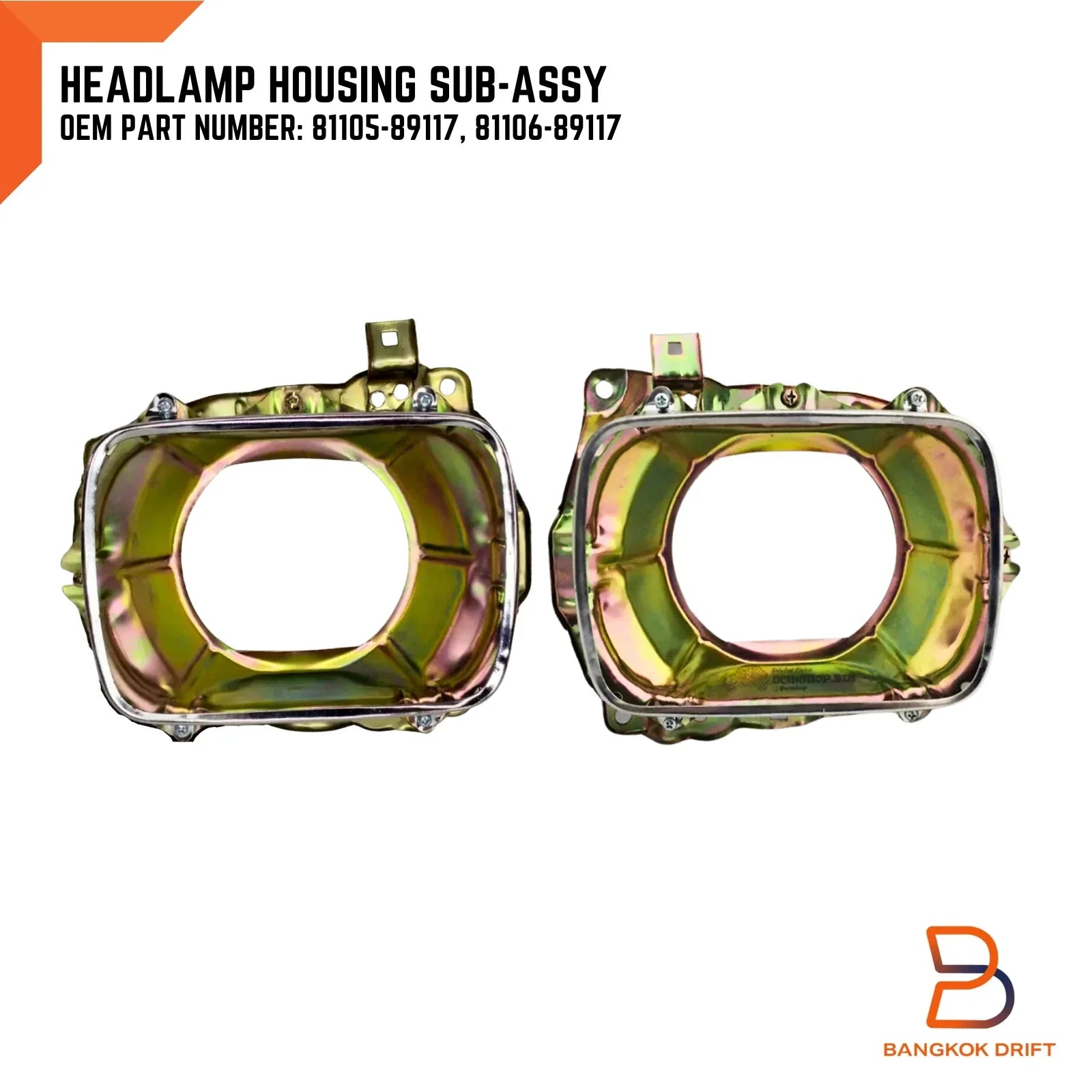 Headlight Square Housing Lamp Bucket for Toyota Hilux Ute (1981-1983)
