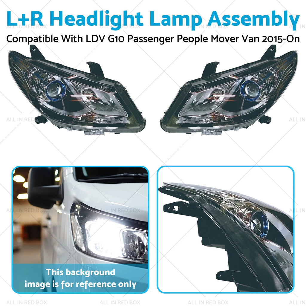 Pair Headlight Lamp Assembly Xenon for LDV G10 (2015–Present)