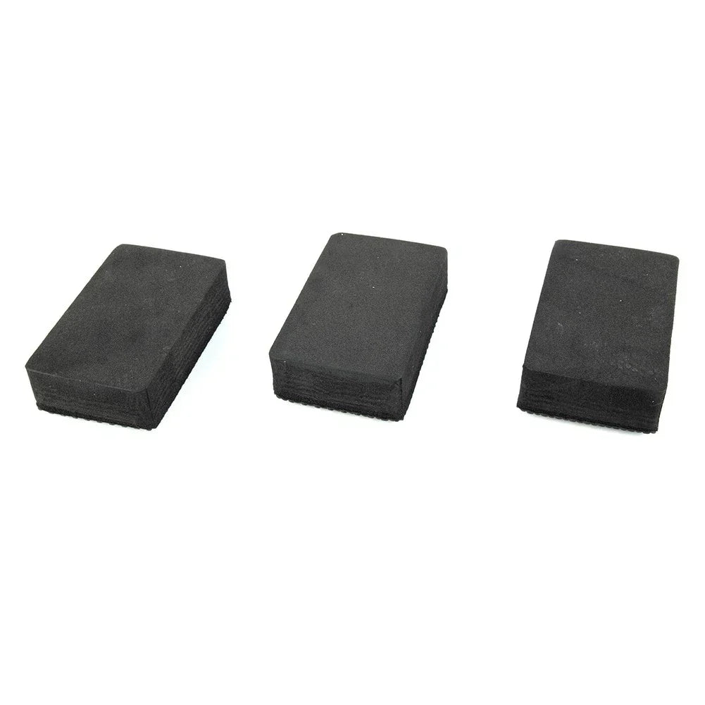 3 x Car Clay Bar Pad Sponges Block Cleaning Eraser Wax Polish Pad Tools Black