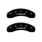 Black Caliper Covers Set with Engraved Hemi for 2022–2024 Jeep Wagoneer