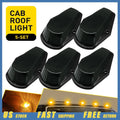 Set of 5 Smoke Lens Amber Cab Roof Marker Lights for Ford F150 F250 F350 (1973–1997)