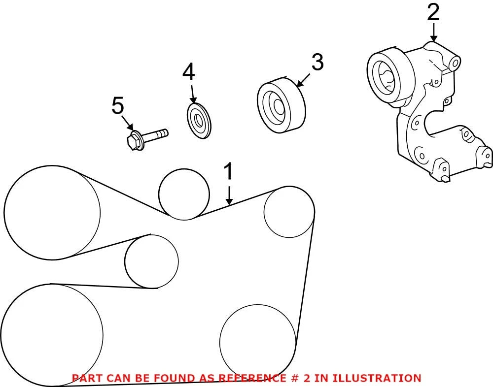 Engine Accessory Drive Belt Tensioner for Lexus ES350 IS250 RX350 (2007–2019)