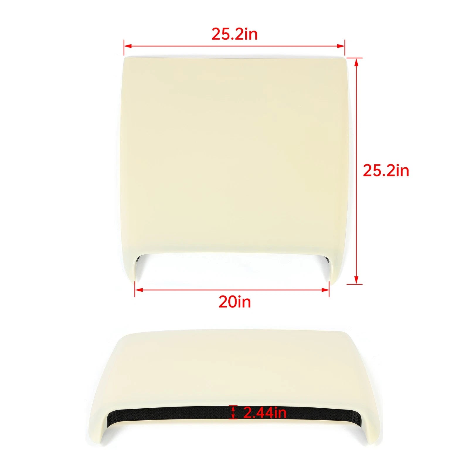 Hood Scoop Vent for Challenger Silverado Titan (Universal 25.2" x 25.2")