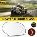 Heated LED Turn Signal Right Passenger Side Mirror Glass for Cadillac Chevy GMC