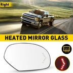 Heated LED Turn Signal Right Passenger Side Mirror Glass for Cadillac Chevy GMC