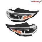 Set of 2 Halogen Headlights for Kia Optima (2016–2018) Chrome Housing