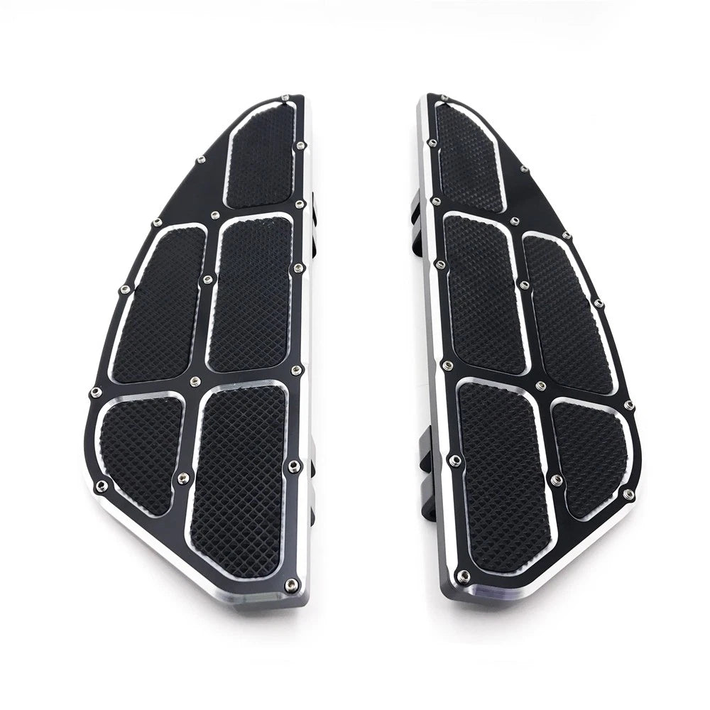 2X Black Footpeg Floorboard for Harley Touring (1984–2015)
