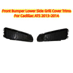 Pair Gloss Black Front Bumper Lower Side Grill Bezel for Cadillac ATS (2013–2014)