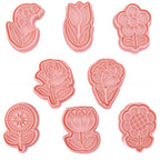 8 Piece Flower Cookie Cutters for Baking (PP)