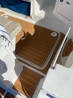 EVA Pads for Bulls Bay 2200 Cockpit Swim Platform (2019) - Teak Deck Color #3