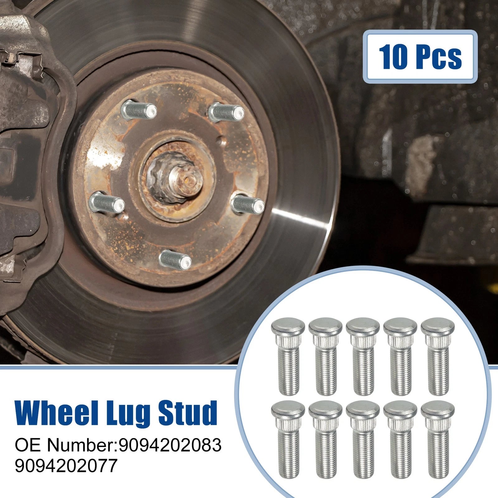 10 Pcs M14x1.5 Wheel Lug Stud for Lexus LS460 LS600H (2007–2017) No. 9094202083