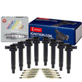 Set of 8 Ignition Coils & Spark Plugs for Lexus Toyota V8 (Denso, NGK)