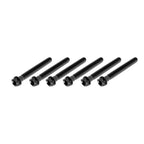 Set of 6 Titanium M10x50mm Torx Head Flange Screws for Motorcycle