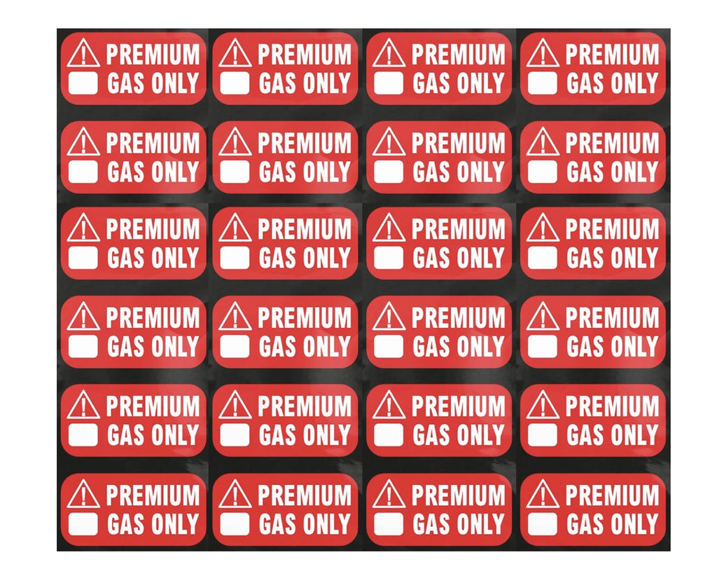 Premium Fuel Only Sticker for