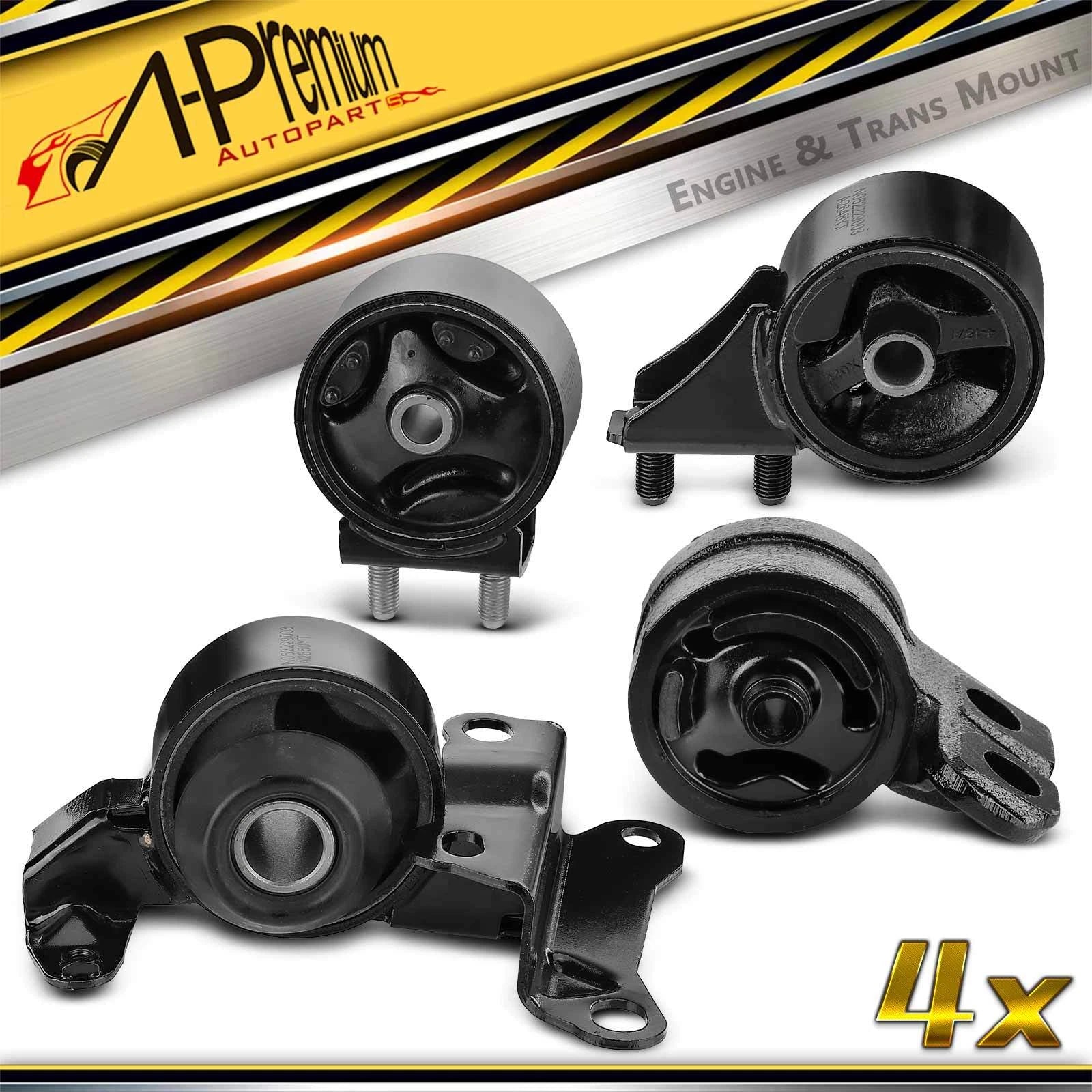 4X Engine Motor & Transmission Mount for Ford Escort Mercury Tracer (1991–1996)