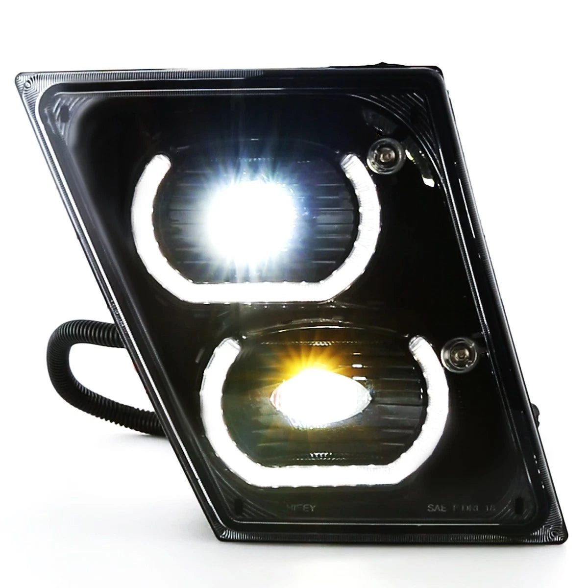 Dual LED Halo Projector Fog Light Lamp for Volvo VN VNL 300 400 740 860 (2003–2017)