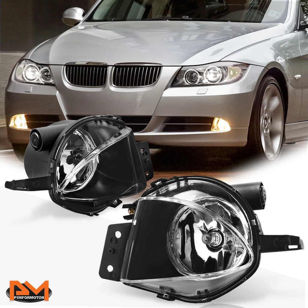 Clear Lens Front Bumper Fog Lights for BMW 3-Series E90/E91/E92/E93 (2006–2008)