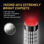 2X AUXITO 3157 3156 LED Brake Tail Stop Light Bulbs 2800LM Super Red