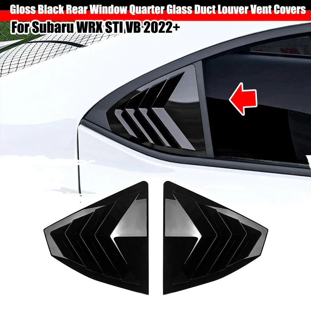 Rear Side Window Quarter Glass Louver Cover for Subaru WRX STI VB (2022–2025)
