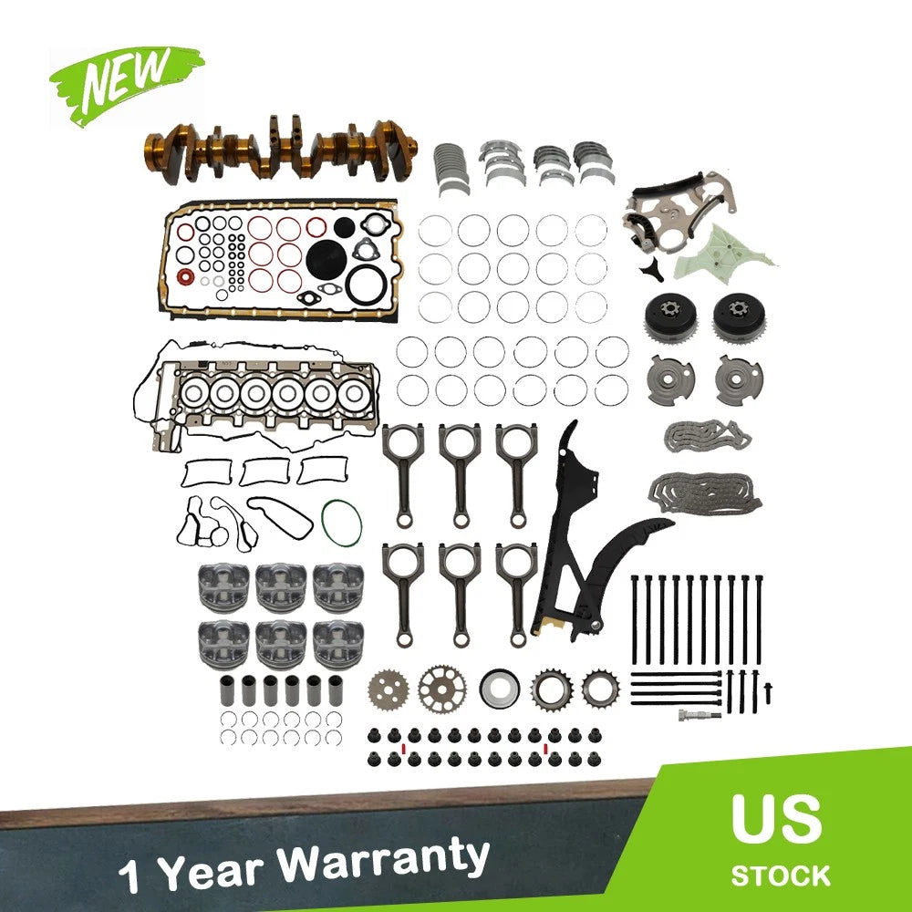 Engine Overhaul Rebuild Kit for BMW N55 (2011–2019) - Crankshaft, Con Rods, Timing Set