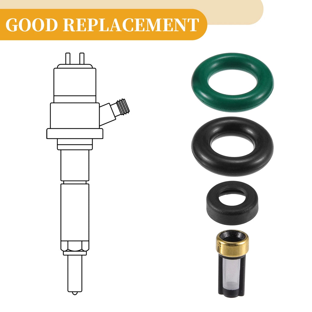 Set of 6 Fuel Injector Seal O Rings for Honda Accord (2008–2017) NBR Rubber
