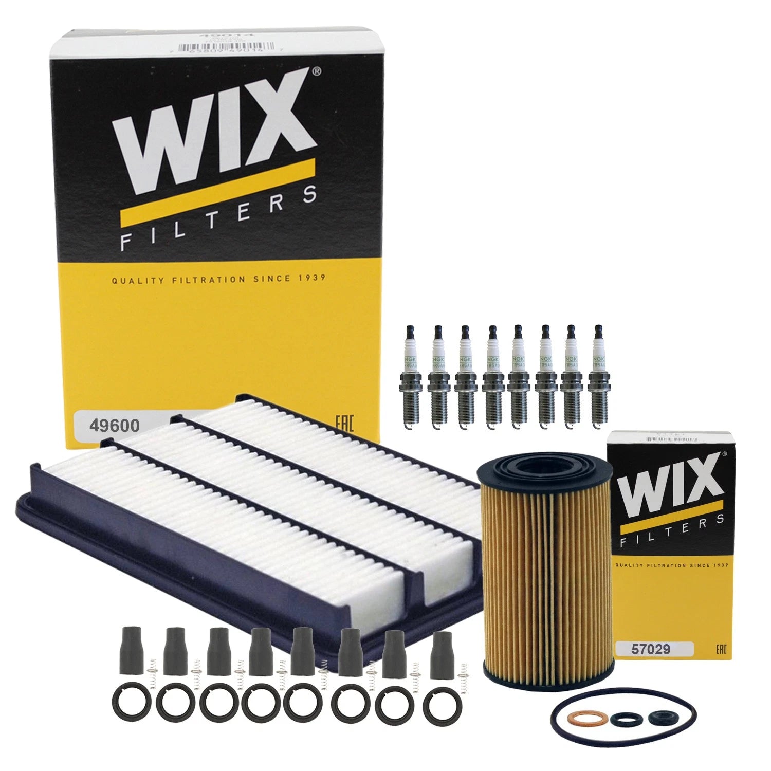 Tune Up Kit with NGK 8 Spark Plugs & Coil Boots for Kia Borrego (2009–2011)