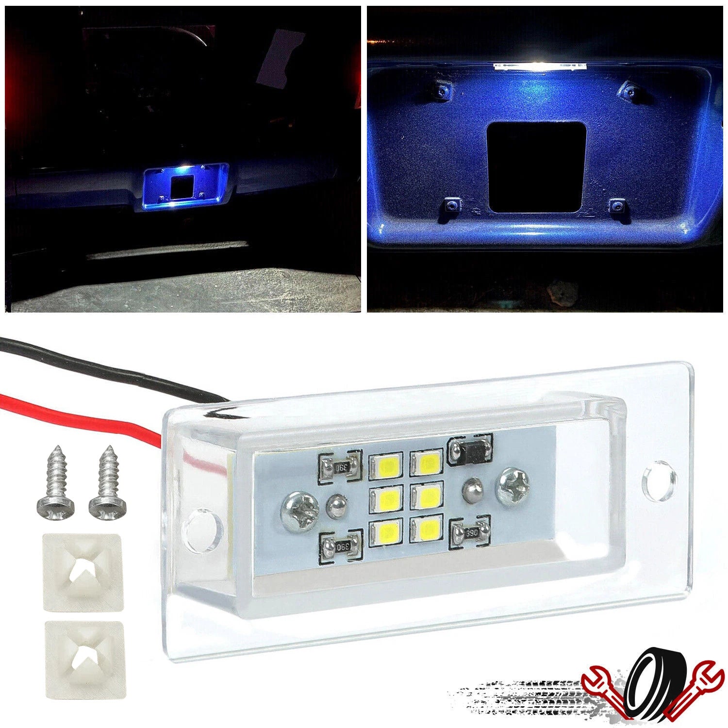 LED Roll Pan License Plate Light for Silverado GMC Sierra (2007–2013)